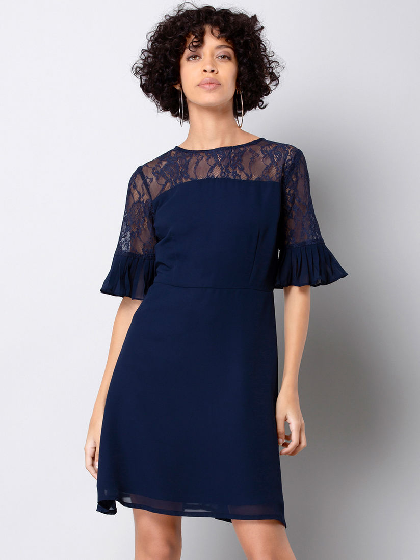 bell sleeve skater dress