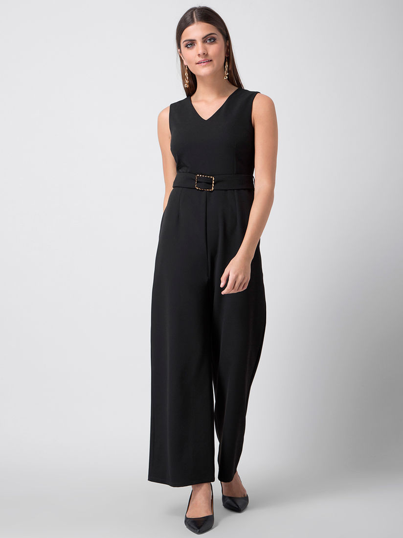 black belted jumpsuit