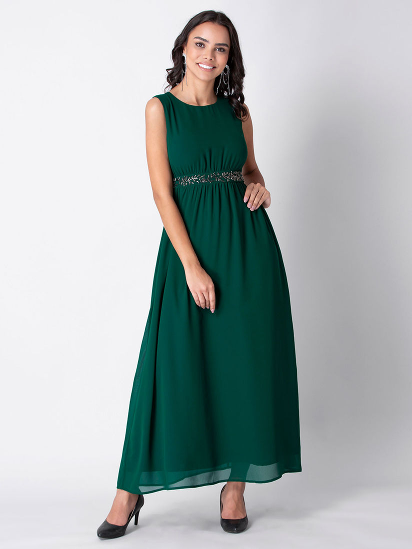 dark green maxi