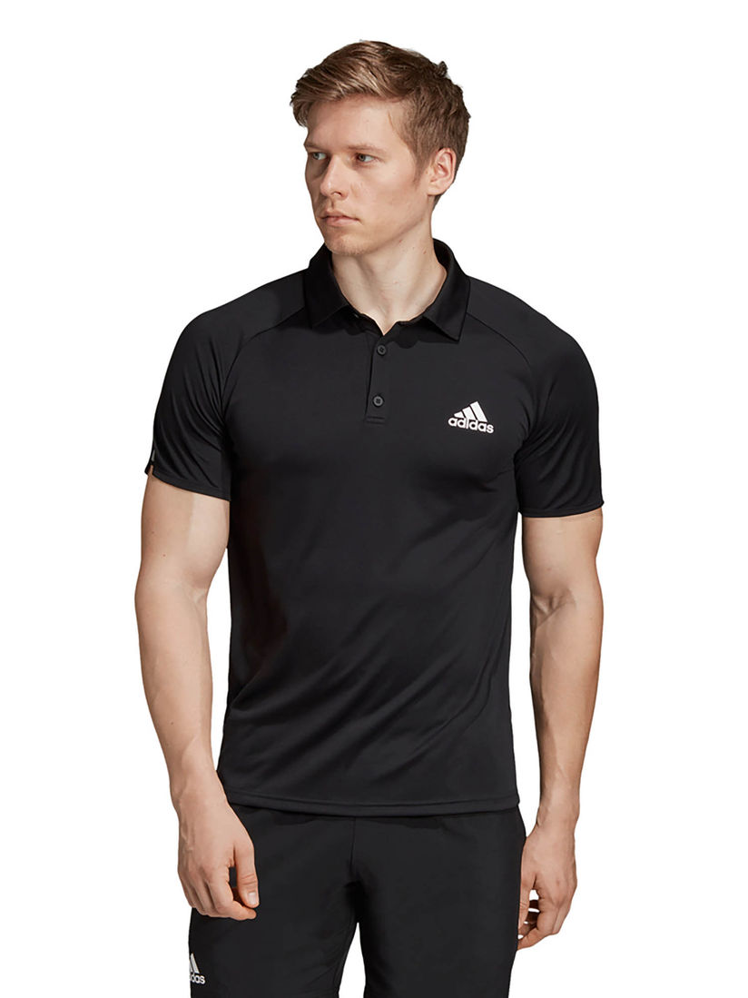 adidas black polo