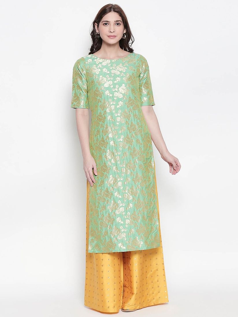 brocade silk kurtis