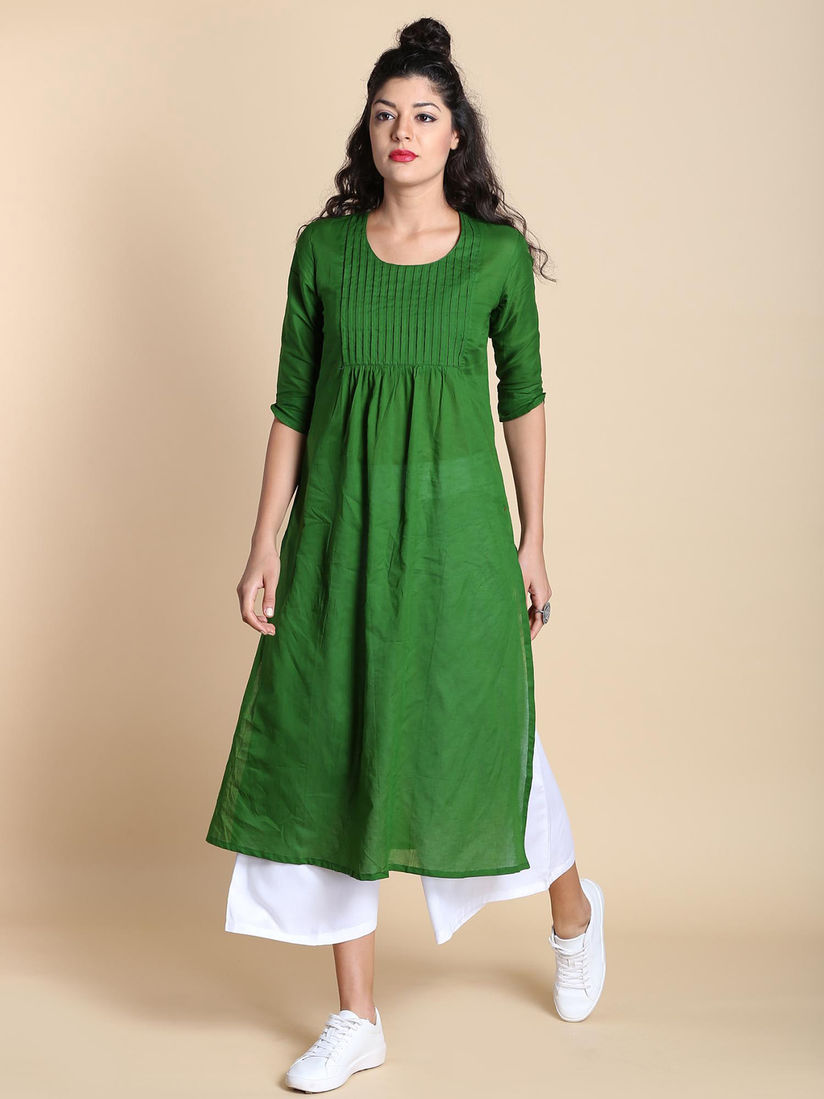 Pleated neck kurti Clearance