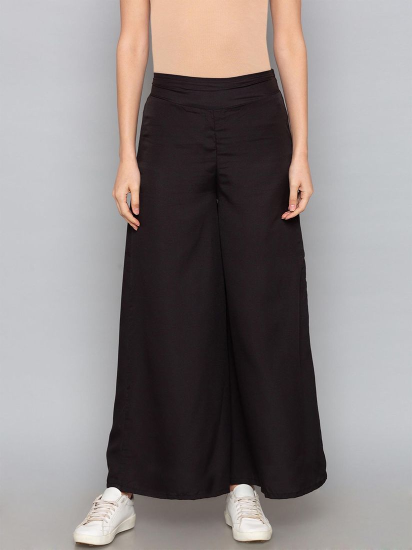 Black palazzo pants online Clearance