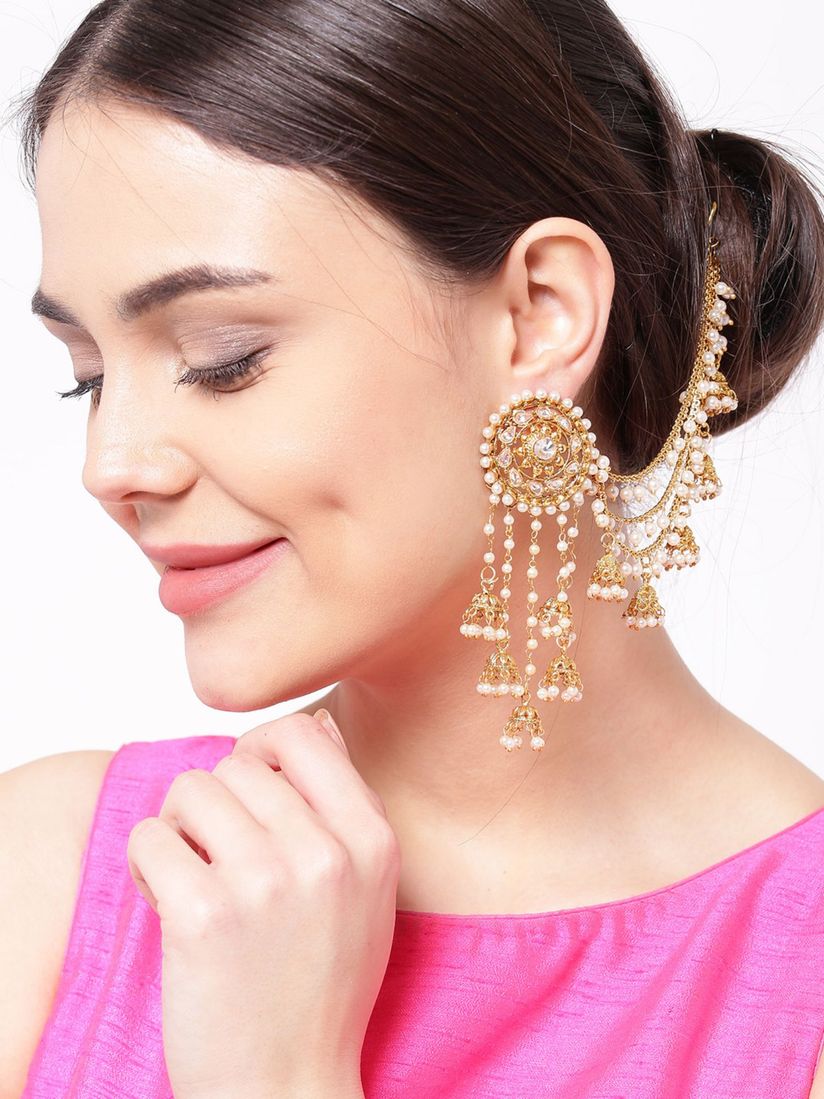 Priyaasi Earrings Buy Priyaasi Gold Plated Bahubali Long Jhumka Earring With Pearls Drop Online Nykaa Fashion These earrings are out of this world. priyaasi gold plated bahubali long jhumka earring with pearls drop
