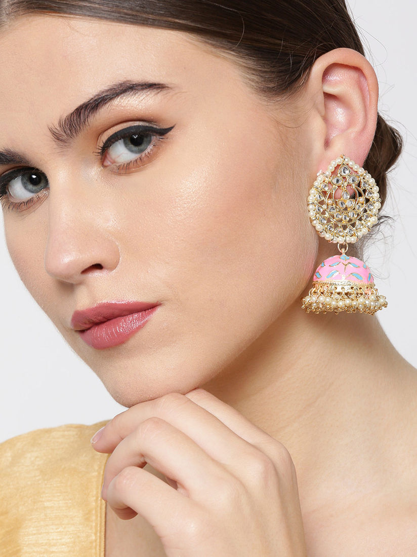 Priyaasi Earrings Buy Priyaasi Pink Gold Plated Minakari Jhumka Earrings Online Nykaa Fashion Buy from the latest trendy jhumkas from rubans at the best prices. priyaasi pink gold plated minakari jhumka earrings