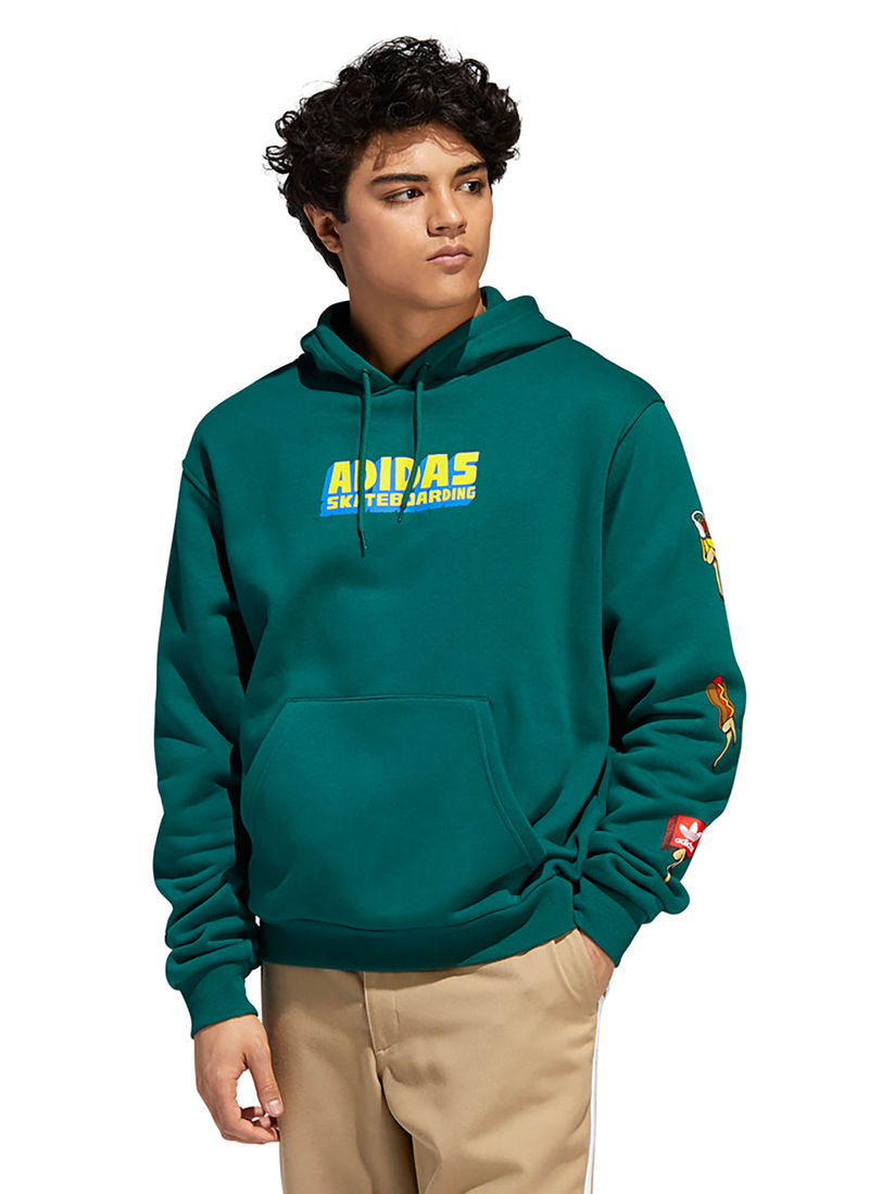 adidas originals green hoodie
