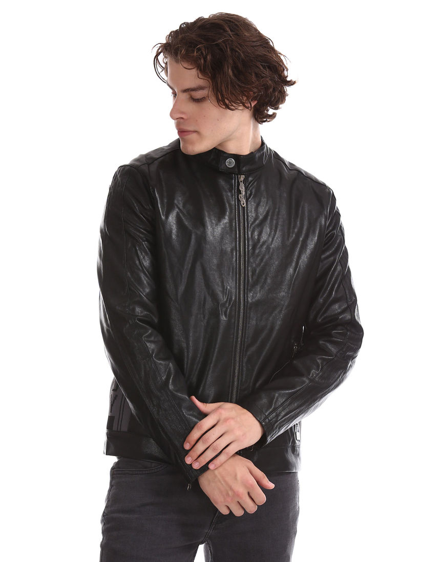 Ed Hardy Jackets Buy Ed Hardy Black Solid Biker Jacket Online Nykaa Fashion