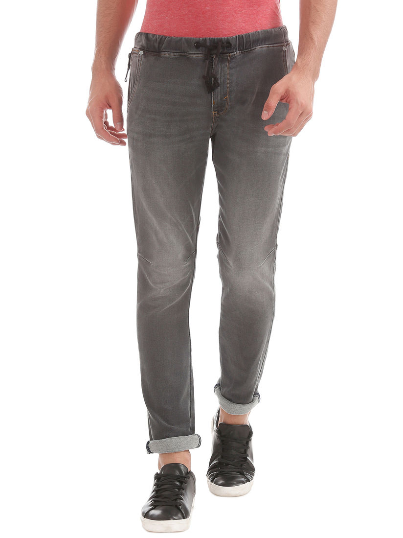 jeans with drawstring waist