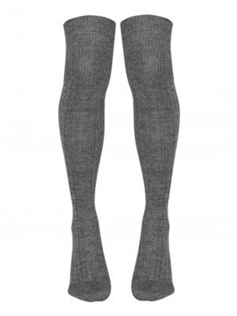 grey thigh high socks