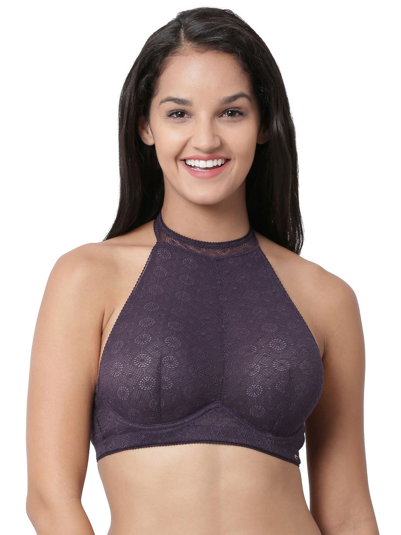 High neck halter bra clearance