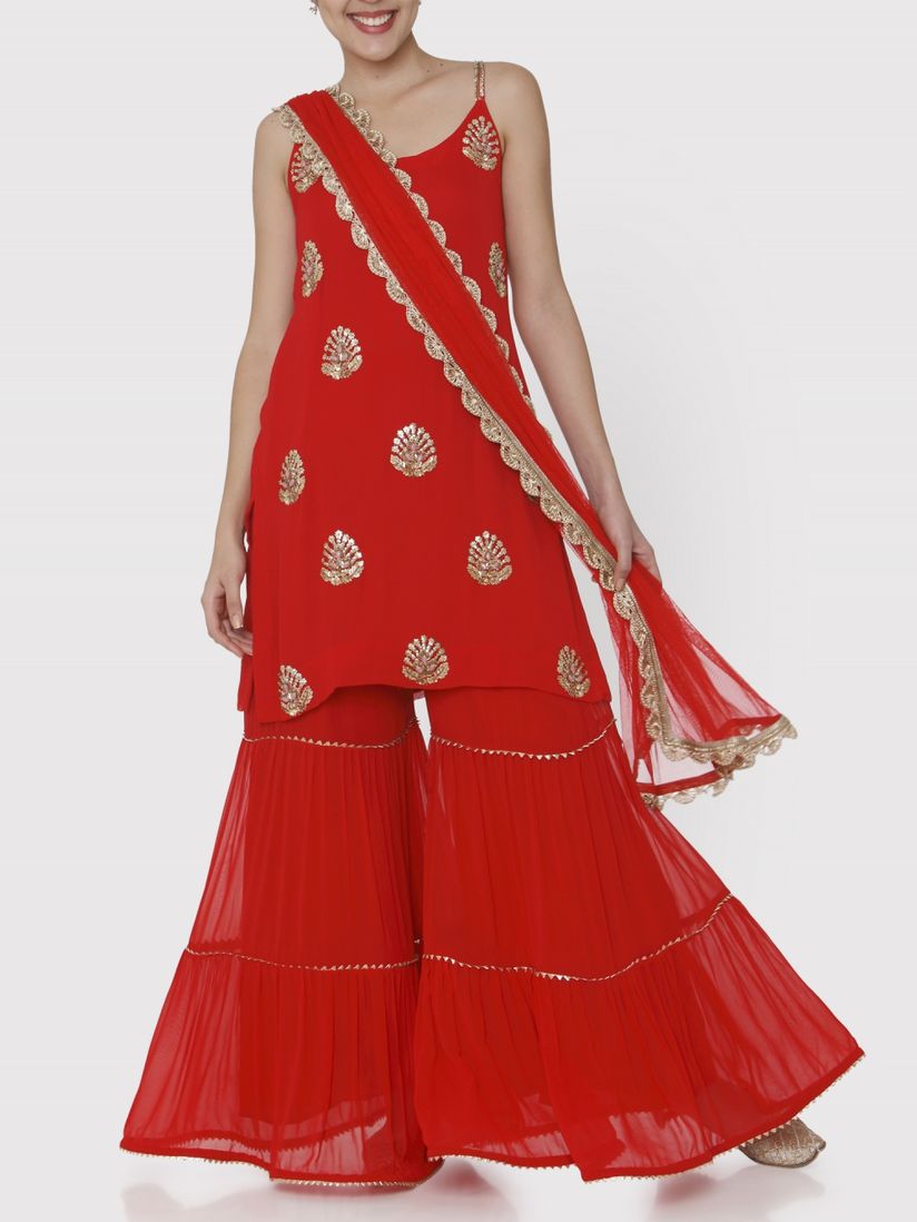 one piece dress with dupatta