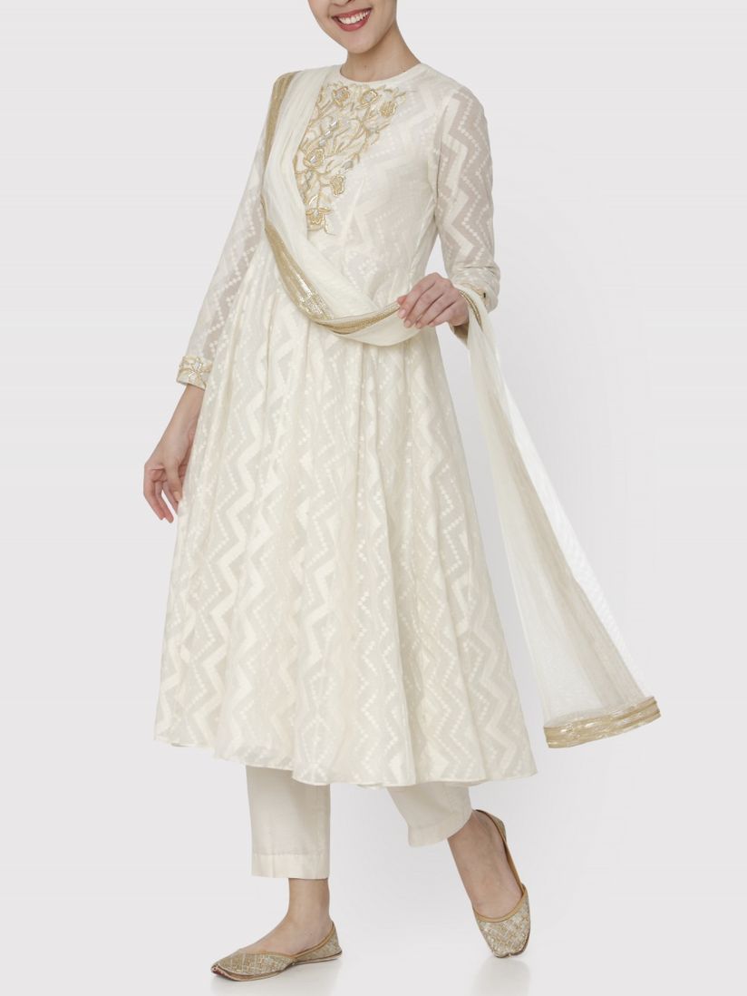 off white anarkali dress
