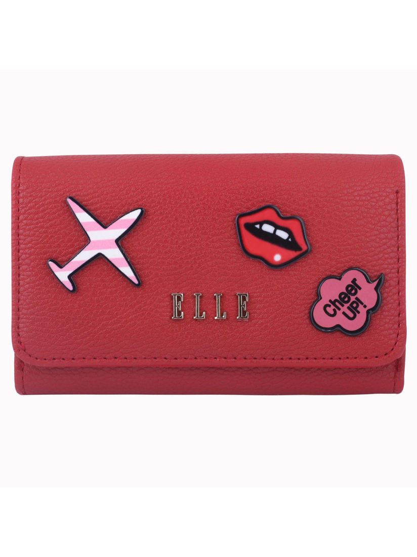 Elle Wallets Buy Elle Red Patterned Wallet Online Nykaa Fashion