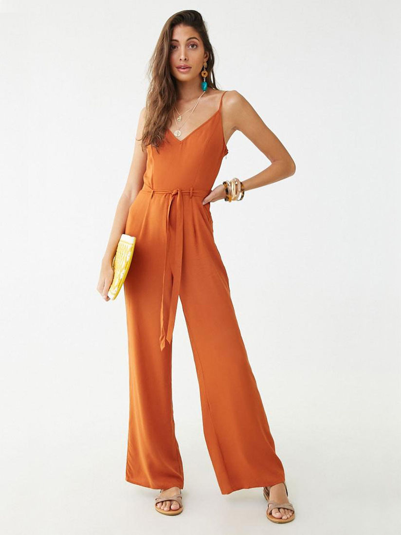 Forever 21 orange jumpsuit clearance