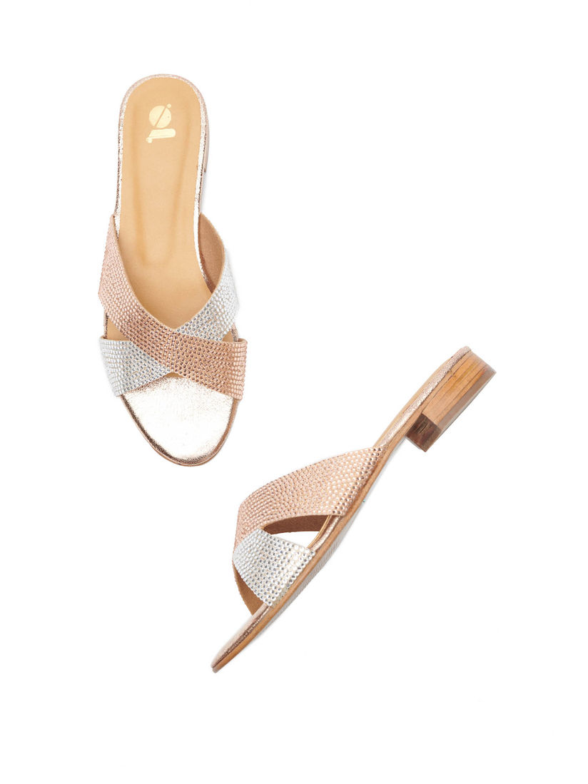 rose gold diamond sandals
