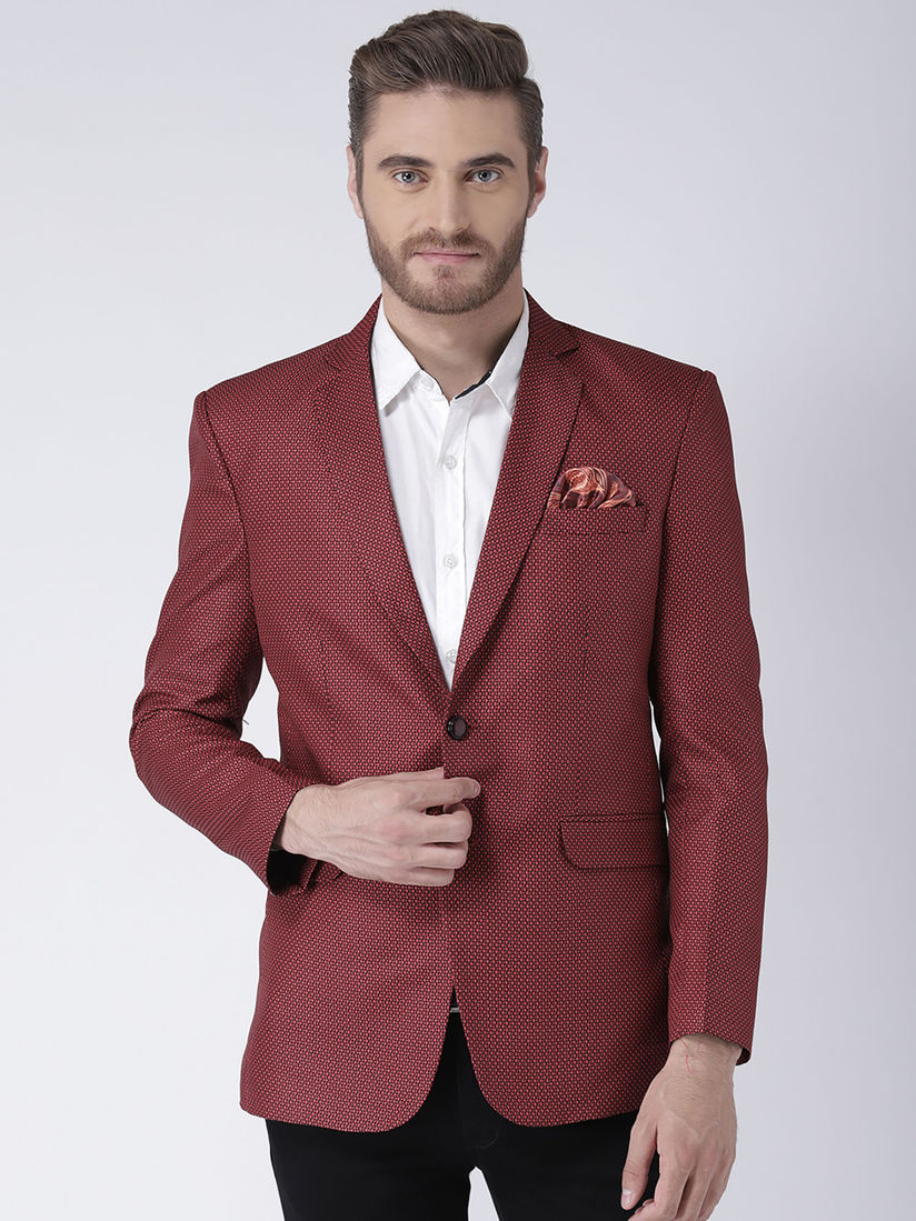 maroon casual blazer