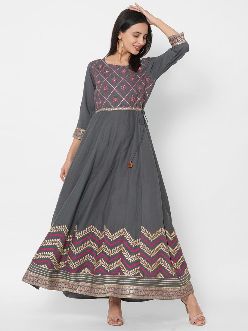 ethnic embroidered dress
