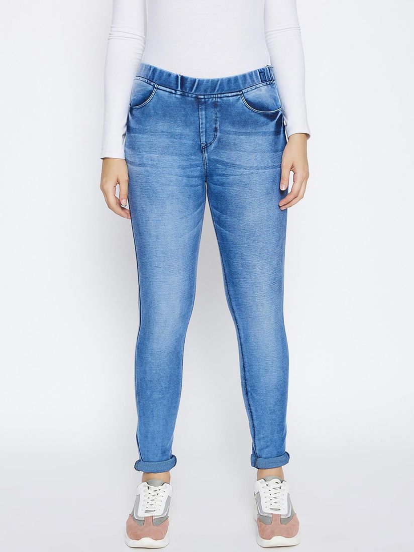 Buy CRIMSOUNE CLUB Women's Blue Solid 