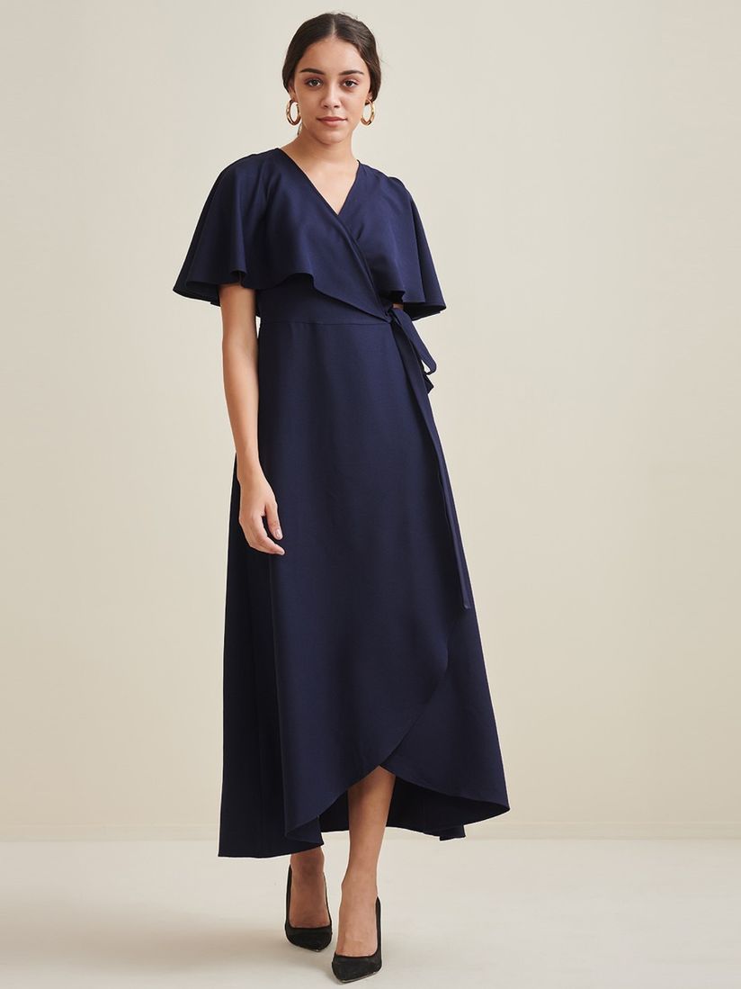 navy blue formal wrap