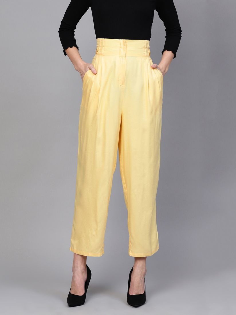 Lemon yellow trousers clearance