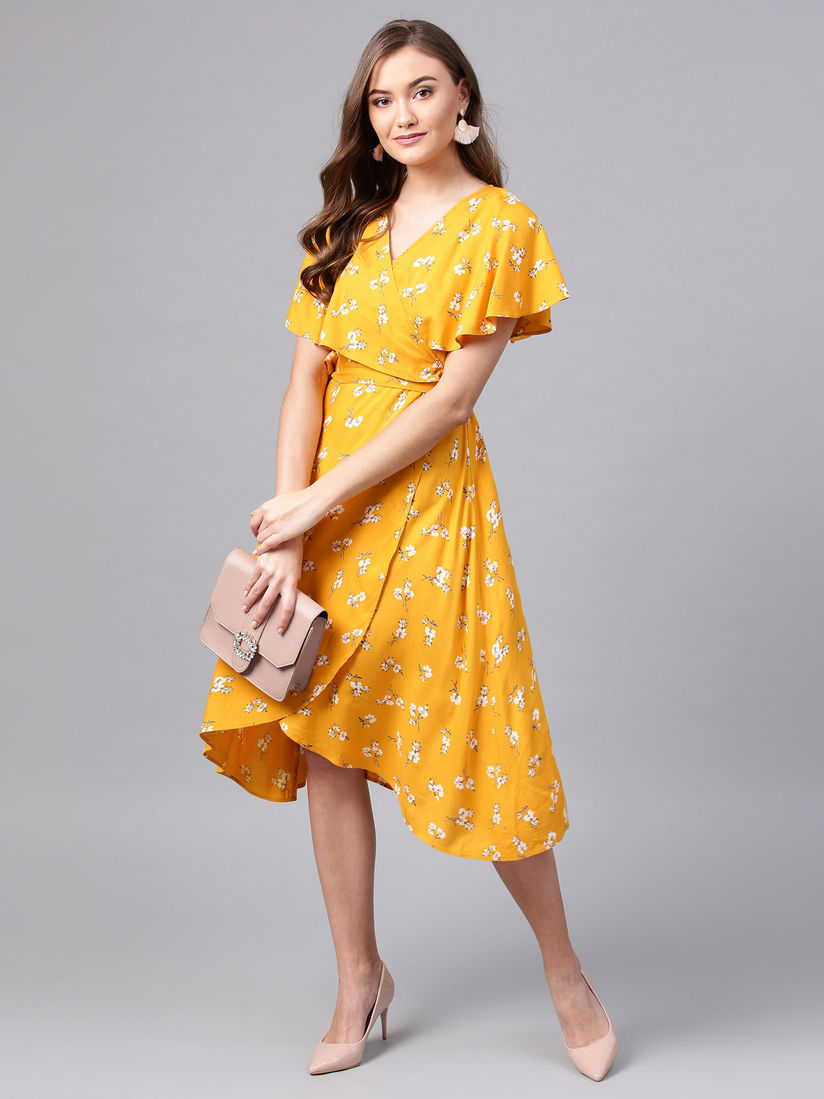 floral cape dress