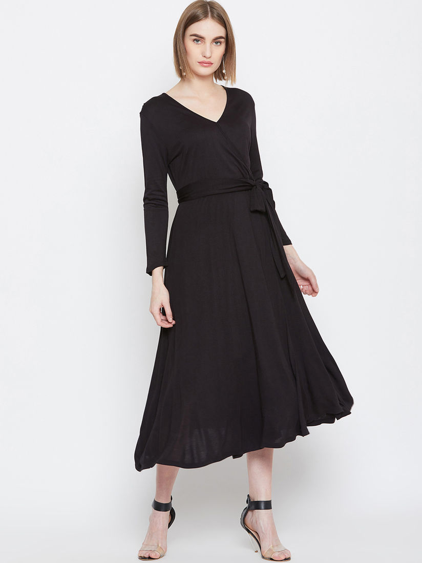 jersey midi dresses with sleeves