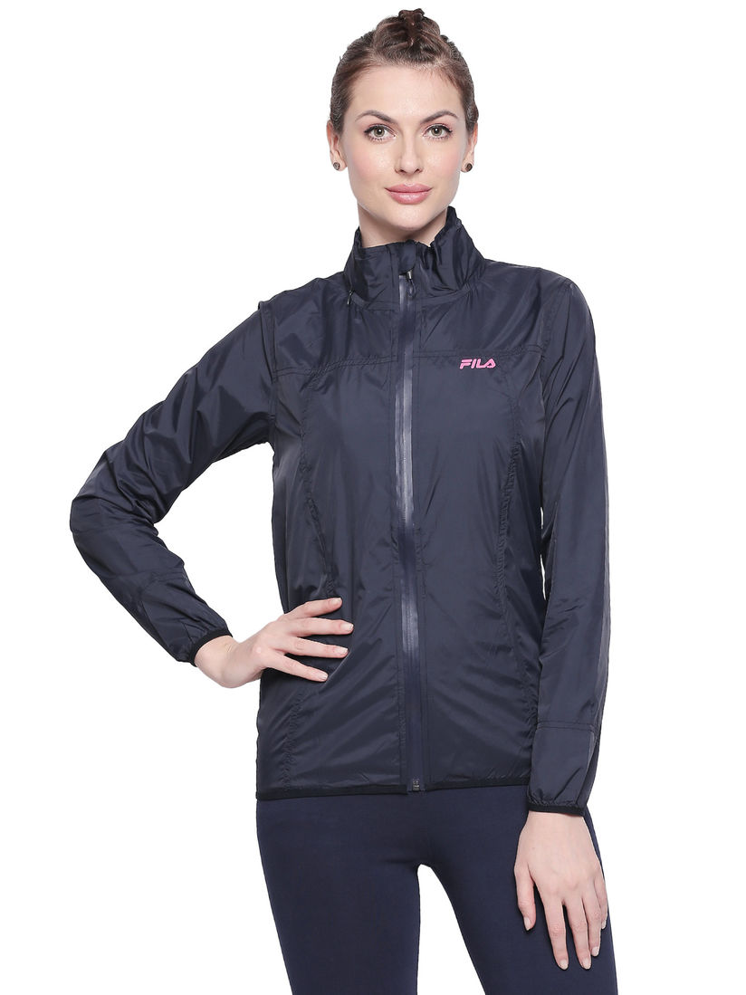 navy blue fila jacket