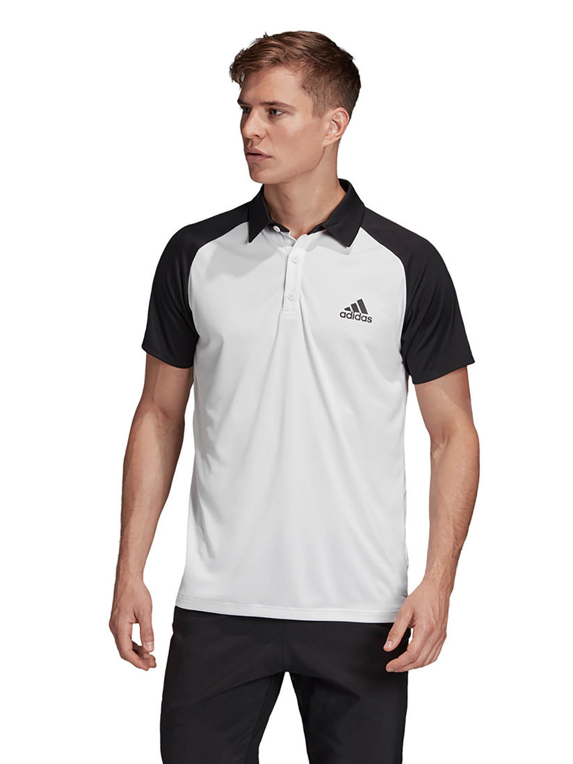 adidas white polo t shirt