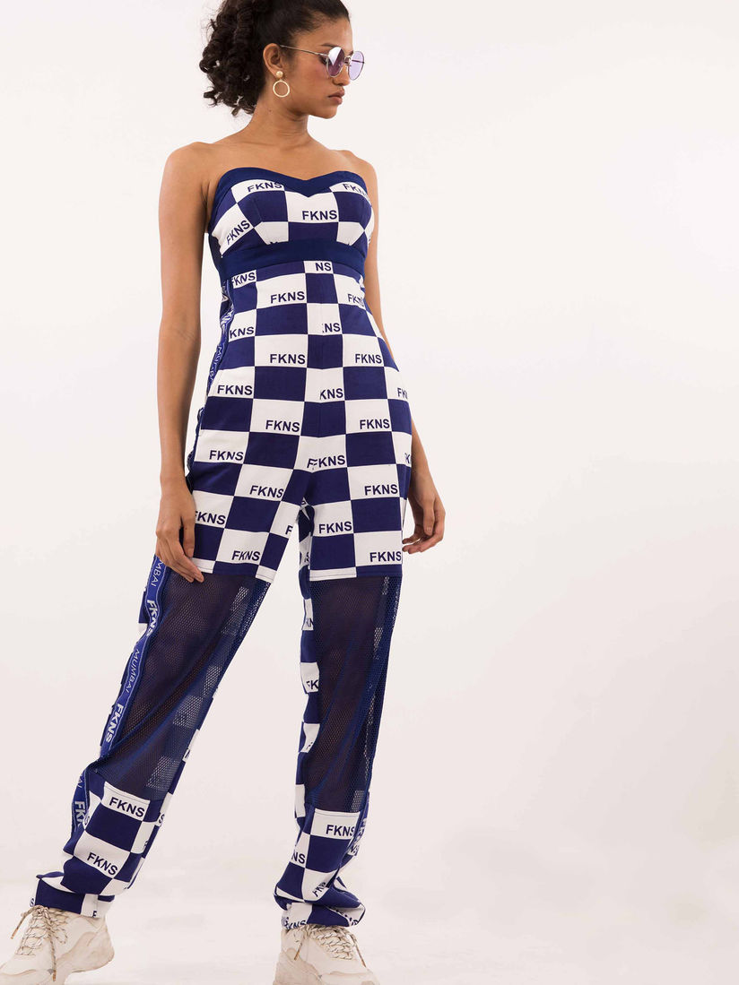 checkerboard jumpsuit