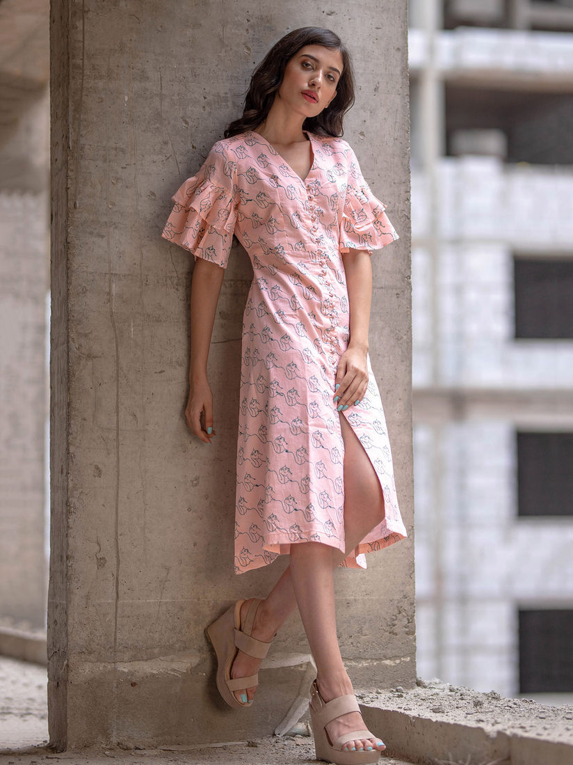 pastel print dress