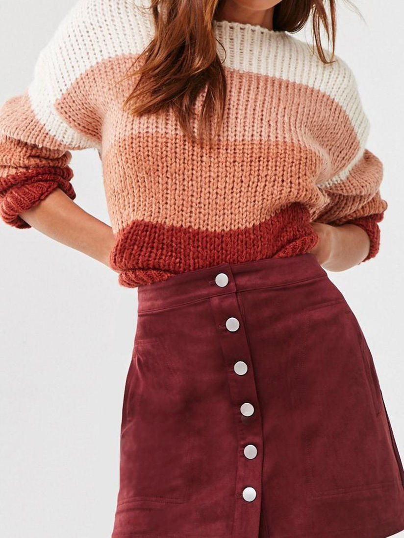 Forever 21 burgundy skirt Sale