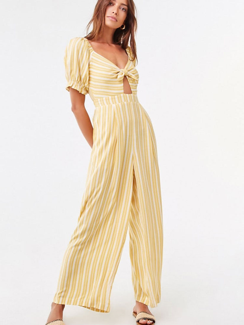 Light yellow jumpsuit clearance