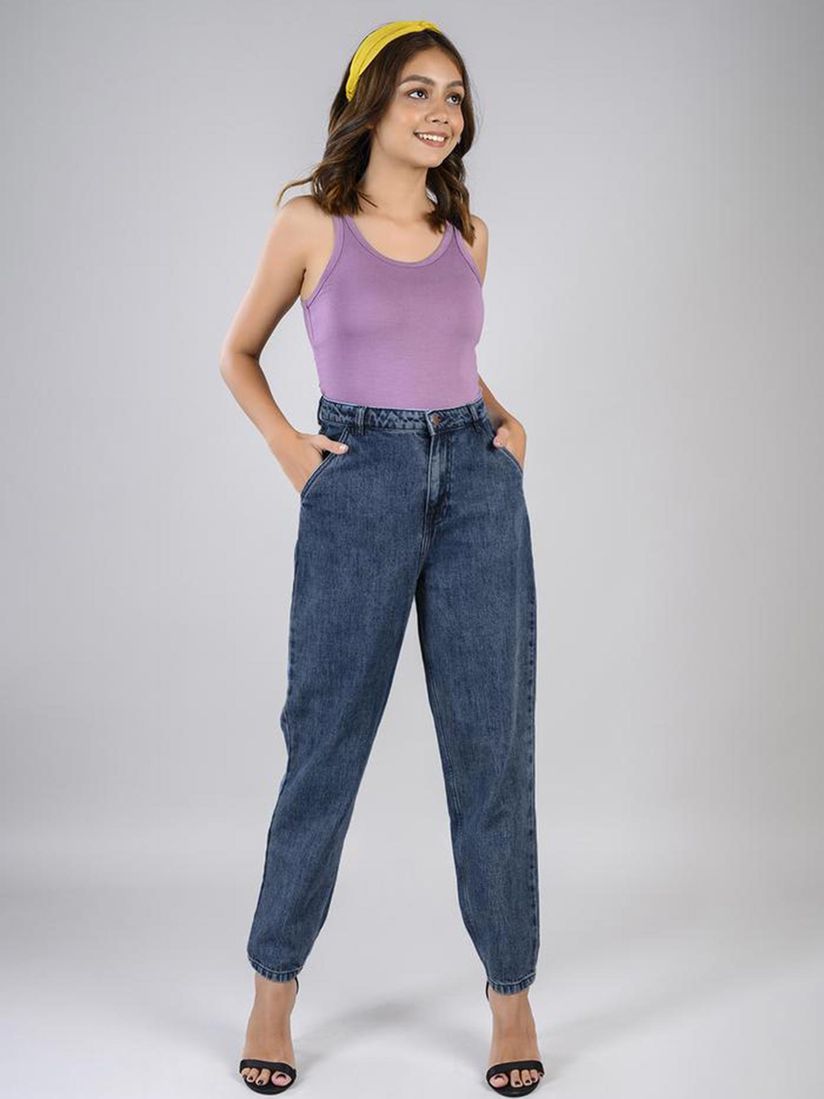 Freakins Jeans And Jeggings Buy Freakins Dark Blue Slouchy Denim Online Nykaa Fashion