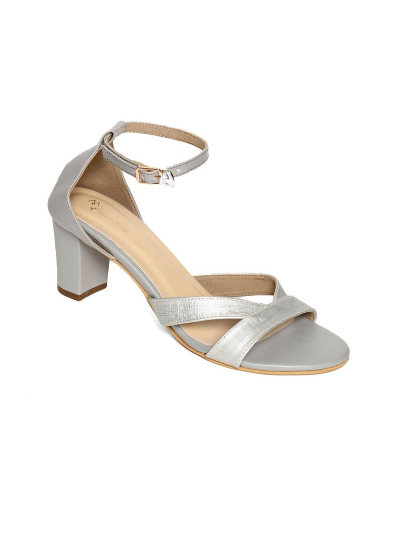 grey block heel