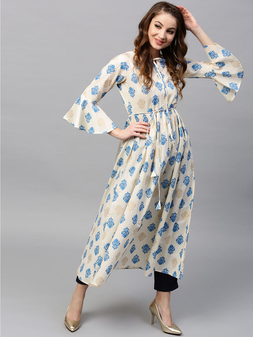 white cotton anarkali kurta