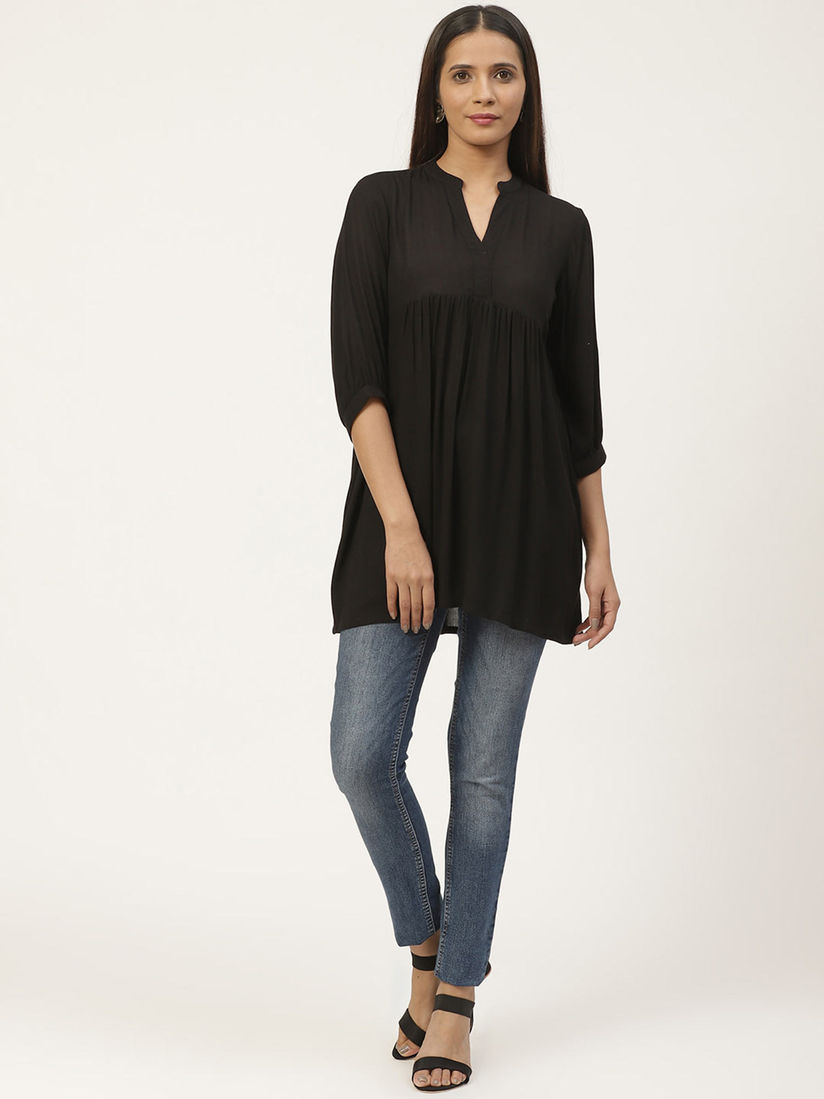 Black kurti short clearance