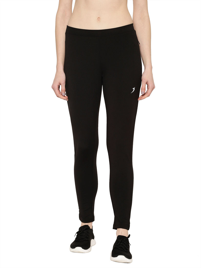 puma black polyester lycra joggers