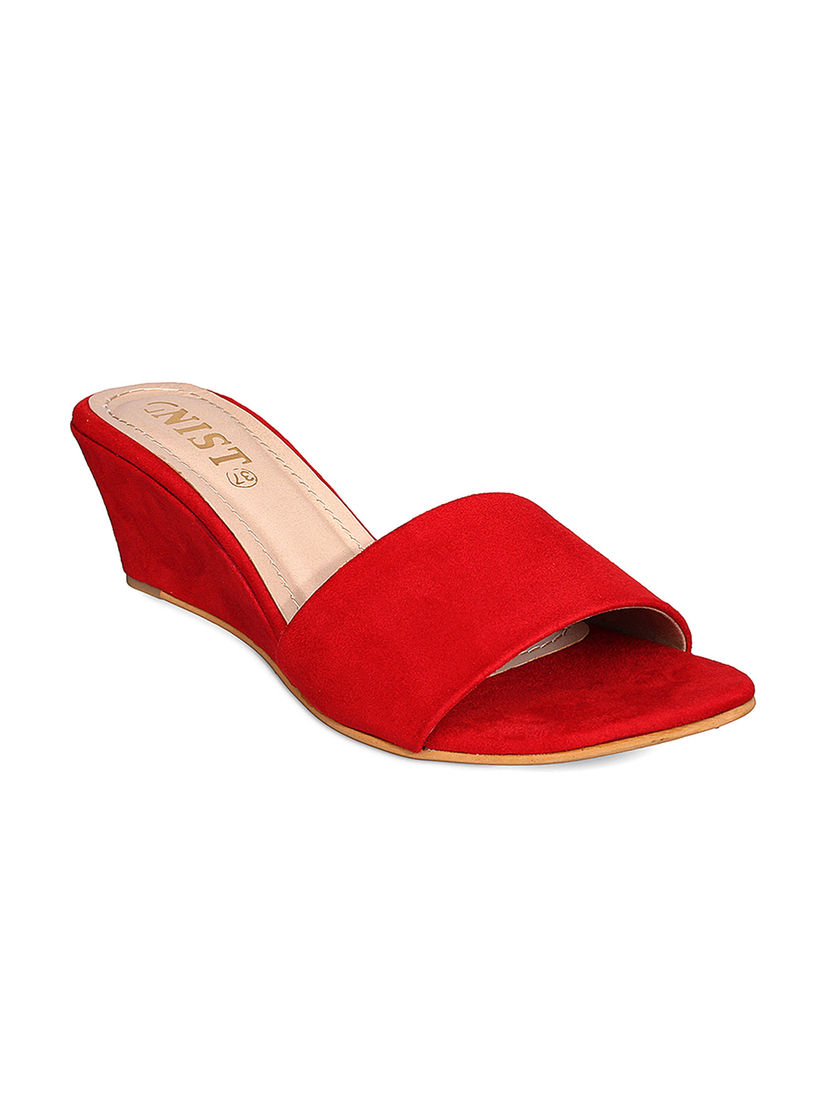 cute red wedges