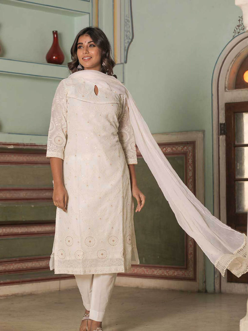 chikankari suit sets