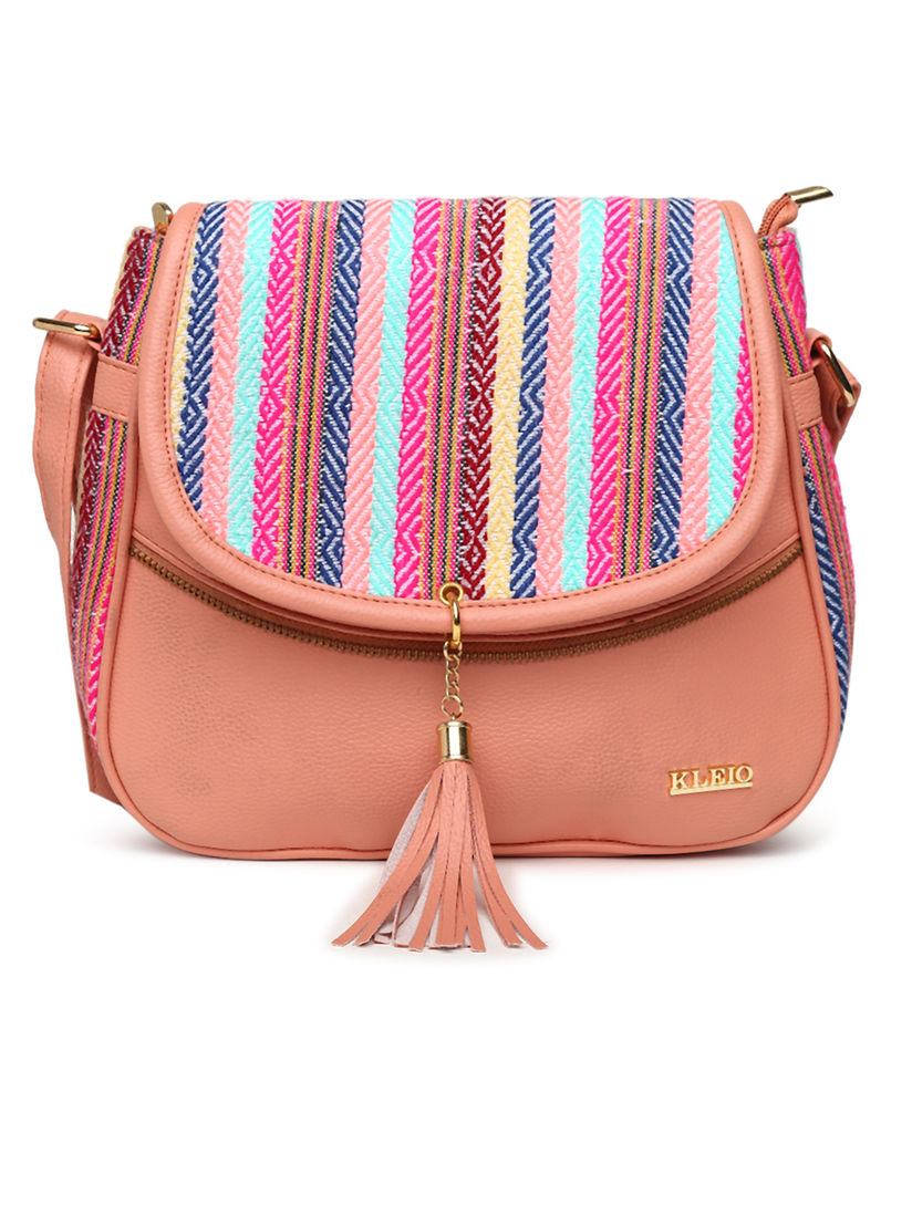 peach sling bag