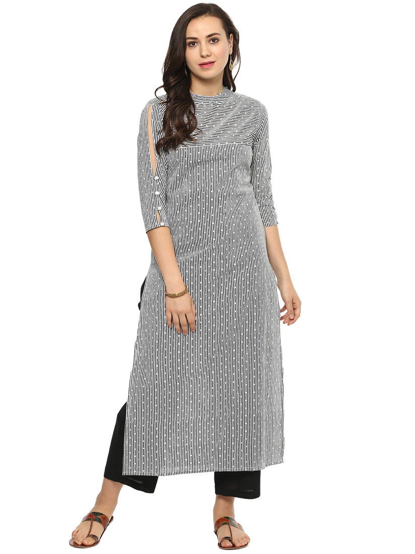 Black and white kurta ladies clearance