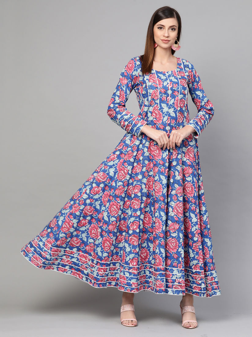 anarkali floral dress
