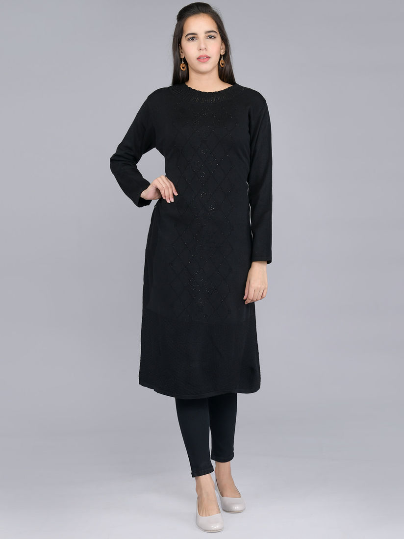 plain woolen kurtis