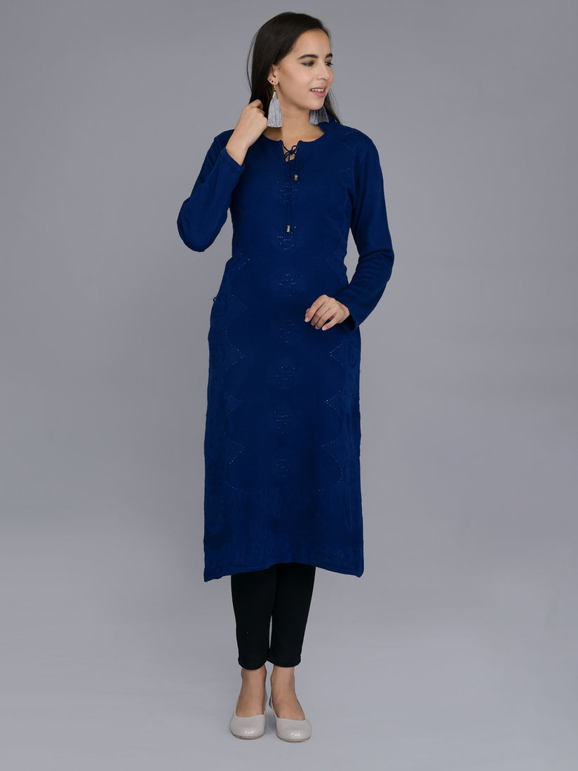 plain woolen kurtis