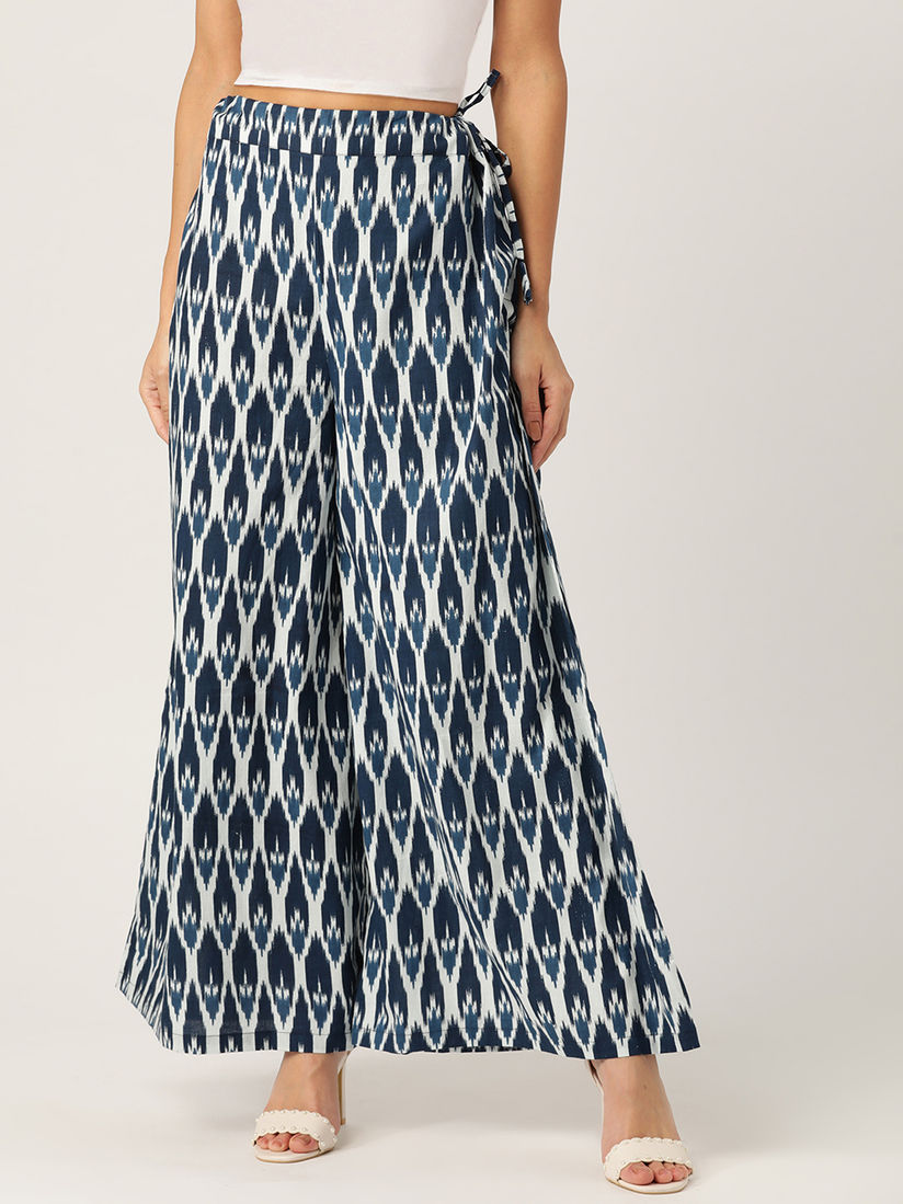 Ikkat palazzo online Sale