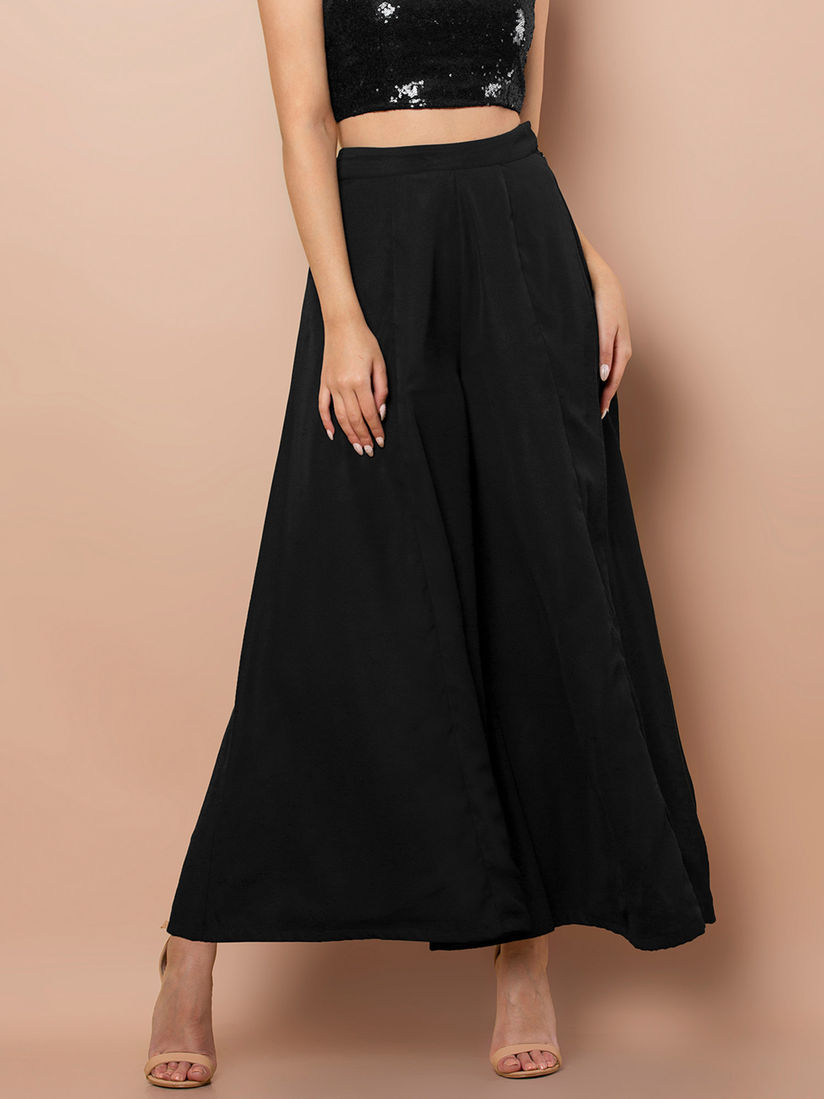 Black palazzo pants online Clearance