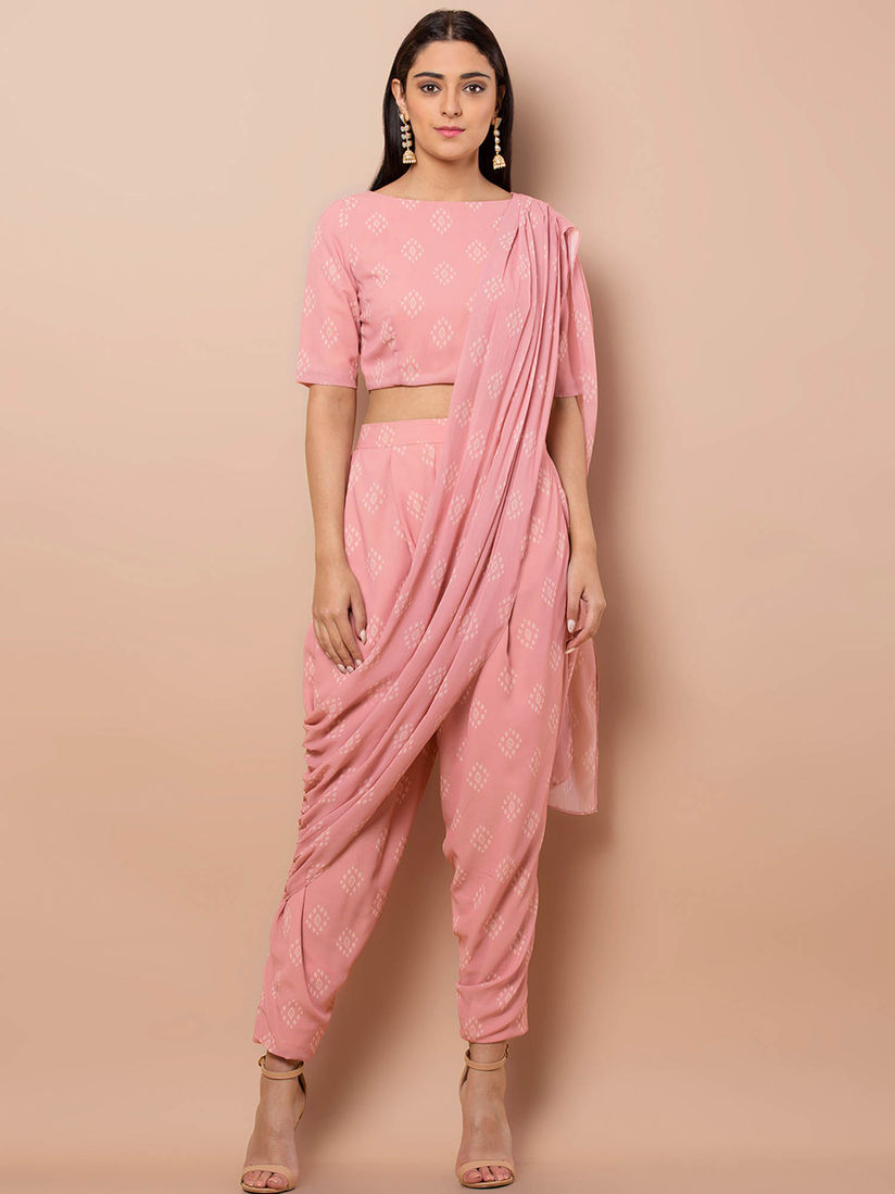 Dhoti pants with pallu clearance