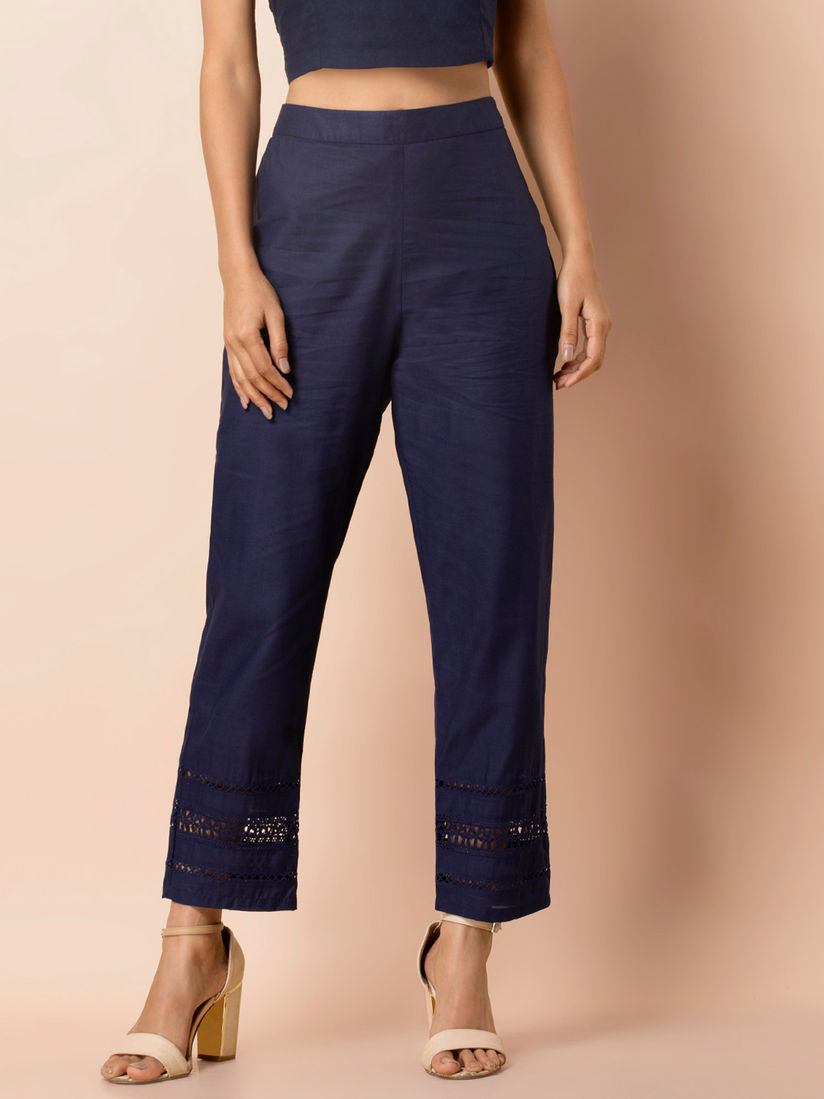 Navy blue cigarette pants Clearance