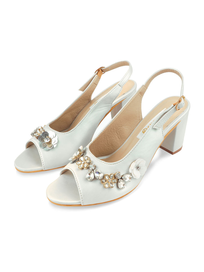 embellished slingback heels