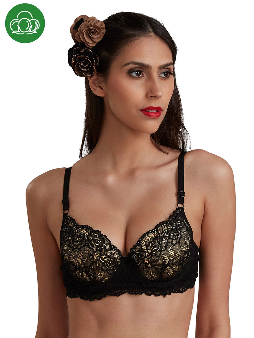 Cotton lace bra clearance